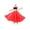 A Red, variant on Girls Long Full Circle Dance Gypsy Latin Spanish Flamenco Skirt Ballroom Belly Dance Performance Black 11-12