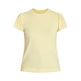 thumbnail image 6 of Time and Tru Women's Crewneck Top with Short Flutter Sleeves, Sizes XS-XXXL, 6 of 6