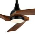 thumbnail image 5 of Dextrus 52'' Walnut and Black Modern Dimmable LED Ceiling Fan with 6 Speed Remote, 5 of 11