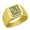 Gold, variant on Initial Floral Box Letter M Monogram Stainless Steel Signet Ring