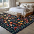thumbnail image 4 of Boho Flowers Area Rugs 5'x8', Washable Small Throw Rugs for Classroom Bedroom, Spring Abstract Watercolor Floral Leaf Indoor Outdoor Rug Non-Slip Low Pile Carpet Runner Reversible Floor Mats, 4 of 8