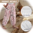 thumbnail image 6 of DISNIMO Butterfly Cherry Blossom Bloomer Harem Pants Girls Baggy Sweatpants Size 8-12 Harem Bloomers Long Pants Loose Trousers for Girls Harem Pants Dance Pants Kids Elastic Waist Pants High Waist, 6 of 7