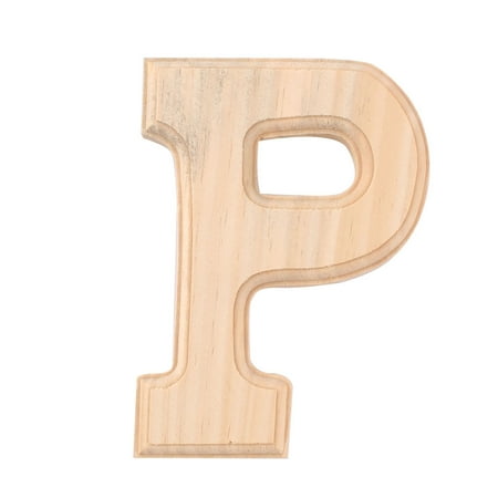 Home Bedroom Wooden Decor English P Letter Alphabet Free Diy Wall