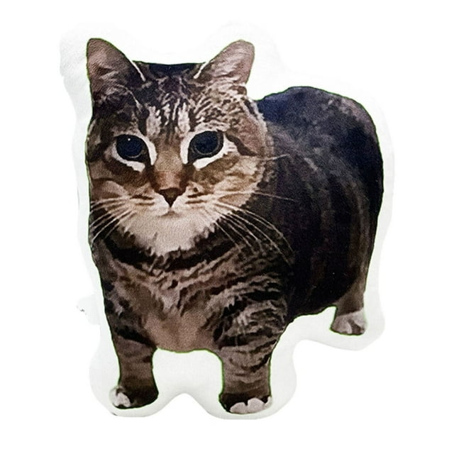 Hearth & Gear Soft Toy Pillow With Cute Cat Design Comfortable PP Stuffed Animal For All Ages Indoor Relaxation Sleeping