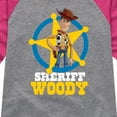 thumbnail image 3 of Toy Story - Sheriff Woody - Toddler And Youth Girls Raglan Graphic T-Shirt, 3 of 4