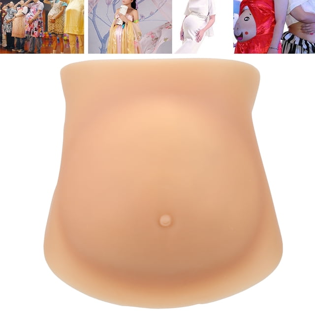 Vientre De Embarazo Falso, Vientre De Embarazo Falso De Silicona E Hilo De Seda, Accesorios De Fotografía De Rendimiento De Barriga De Embarazada Artificial