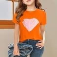 thumbnail image 4 of Hienoo Toddler Girls T-Shirt Heart Print Short Sleeve T Shirt Summer Casual T Shirt, 4 of 6