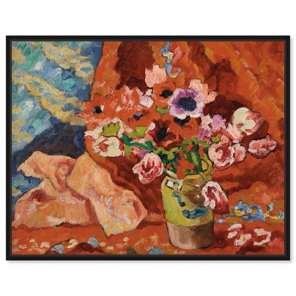 Art Remedy Classic Florals Canvas, 20" x 16", Black Frame, Louis Valtat Fleurs