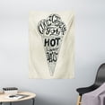 thumbnail image 1 of Ice Cream Decor Tapestry, Grunge Cool Ice Cream for Hot Summer Days Quote Lifestyle Print, Wall Hanging for Bedroom Living Room Dorm Decor, 40W X 60L Inches, Coconut Charcoal Grey, by Ambesonne, 1 of 2