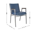 thumbnail image 5 of Flash Furniture 4 Pack Heavy Duty Navy Vinyl Stack Chair with Arms, 5 of 13