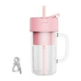 thumbnail image 2 of GROWTH TANK Personal Size Blender Portable Blender USB 500ml Ice Blender Mixer Fruit Blender Pink, 2 of 9