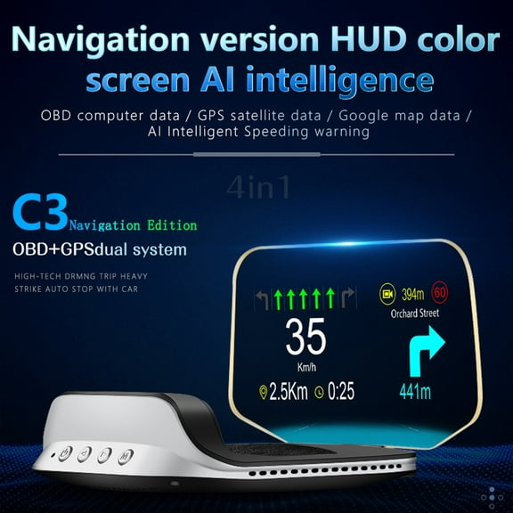 CENL Car GPS HUD OBD2 Speedometer HD Display with Clear Fault A Journey to the End