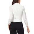thumbnail image 3 of CHALECO DE TRAJE DE MUJER INSPIRAR CHIC, DOBLE BOTONADURA, CON SOLAPA, VESTIDO DE NEGOCIOS, M BLANCO, 3 of 6