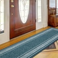 thumbnail image 5 of Ottomanson Border Kitchen Runner Rug 1'10" x 7' - Non Slip Low Pile Carpet, Blue, 5 of 14
