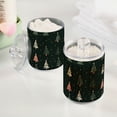 thumbnail image 2 of Yayeee 2 Pack Qtip Holder Bathroom Cotton Swab Canister with Lid Clear Dispenser Set, Green Christmas Trees, 2 of 6