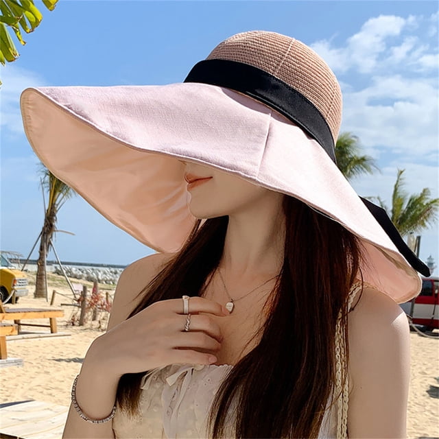 Women‘s Oversized Seaside Female And Small Holiday Spring Summer Foldable Hat