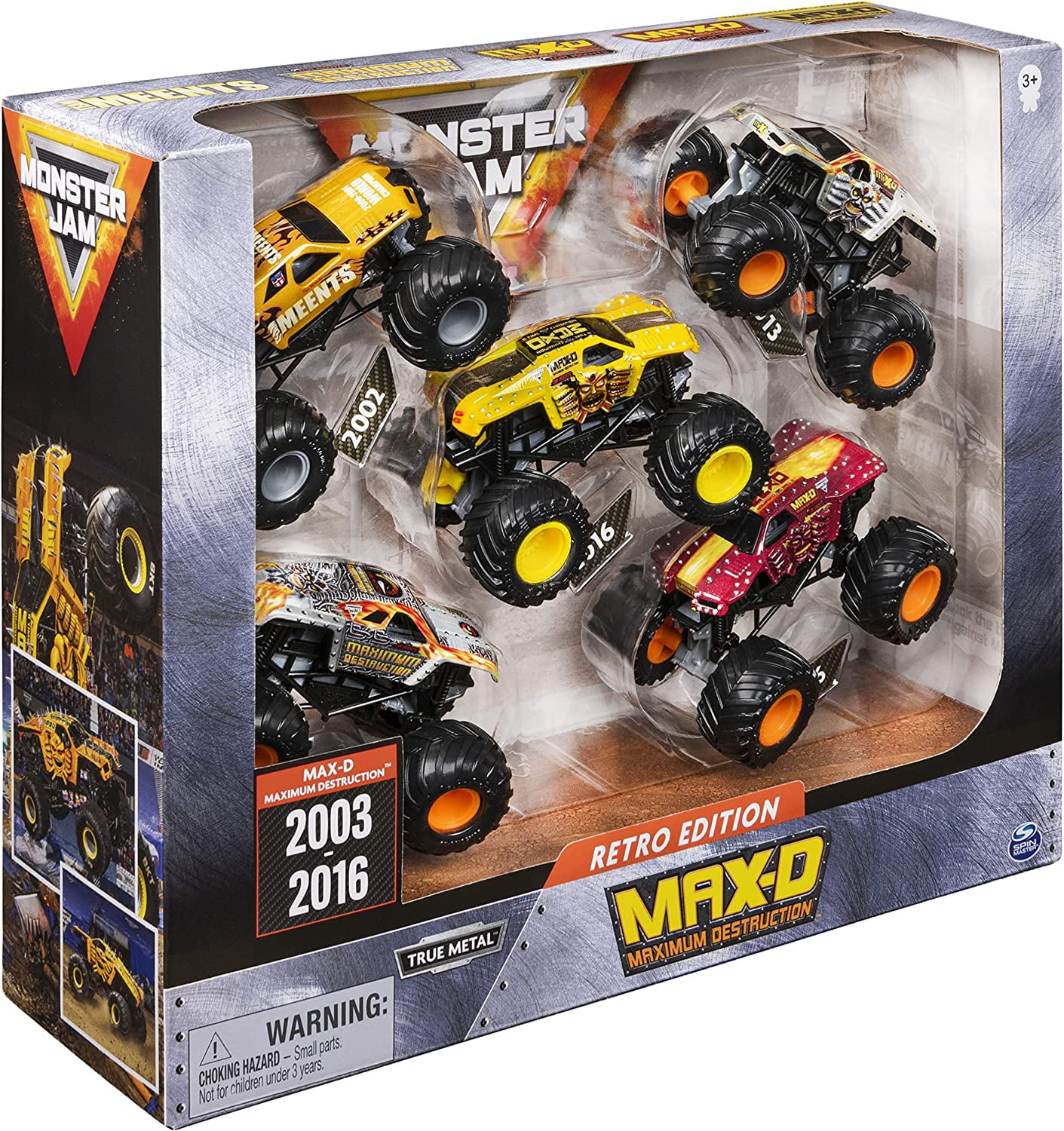 Monster Jam, Official Pit Party 5-Pack of 1:64 Scale Monster Truck