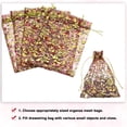 thumbnail image 4 of Uxcell Organza Bag, Sheer Flowers Heart Mesh Bags Drawstring Gift Bags Bulk Party Favor Bag Jewelry Pouches Red-Gold 4" x 5", 4 of 6