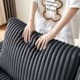 thumbnail image 3 of Hommoo 71" Corduroy 2-Seater Sofa with Storage and USB port, Modern Loveseat Sofa for Apartment, Home&Office, Dark Gray, 3 of 7