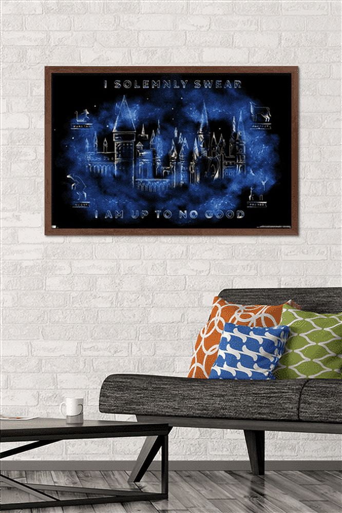 Harry Potter - Hogwarts Castle Magic Wall Poster, 22.375" x 34", Framed