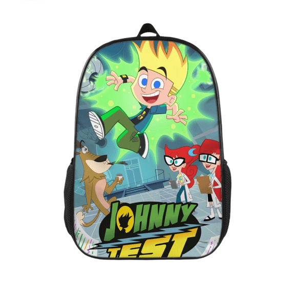 GYLJY25 Backpack, Johnny Test Printed Durable Polyester Backpack with Side Pockets for School, Travel & Daily Outdoor Use 17 inch