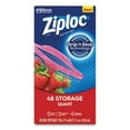 thumbnail image 2 of Double Zipper Storage Bags, 1 Qt, 1.75 Mil, 9.63" X 8.5", Clear, 9/carton, 2 of 5