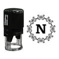 thumbnail image 1 of Printtoo Self Inking Octagon Celtic Swirl Frame Alphabet N Monogram Initial Office Stationary R-40 Rubber Stamp-Black, 1 of 3