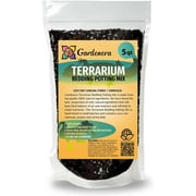 Gardenera Terrarium Bedding - Superior Drainage, Nutrient Retention, and Water Retention for Thriving Terrarium Plants - 5 QUARTS