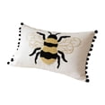 thumbnail image 2 of Pillows for Couch, Honeybee Embroidered Cushion Covers With Poms Tassels Decor Pillow Cases, 2 of 8