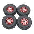 thumbnail image 4 of KLKCMS 4 Pieces RC Car Wheels and Tires RC Tires with Wheel Rim,Replace RC Upgrade Part Red, 4 of 9