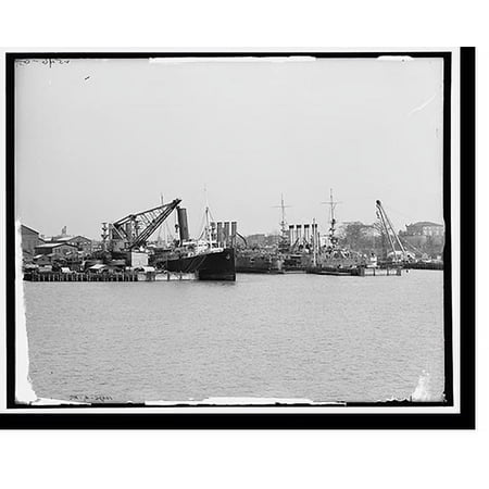 Historic Print, Water front, Newport News, Va. - 2, 18" x 24"