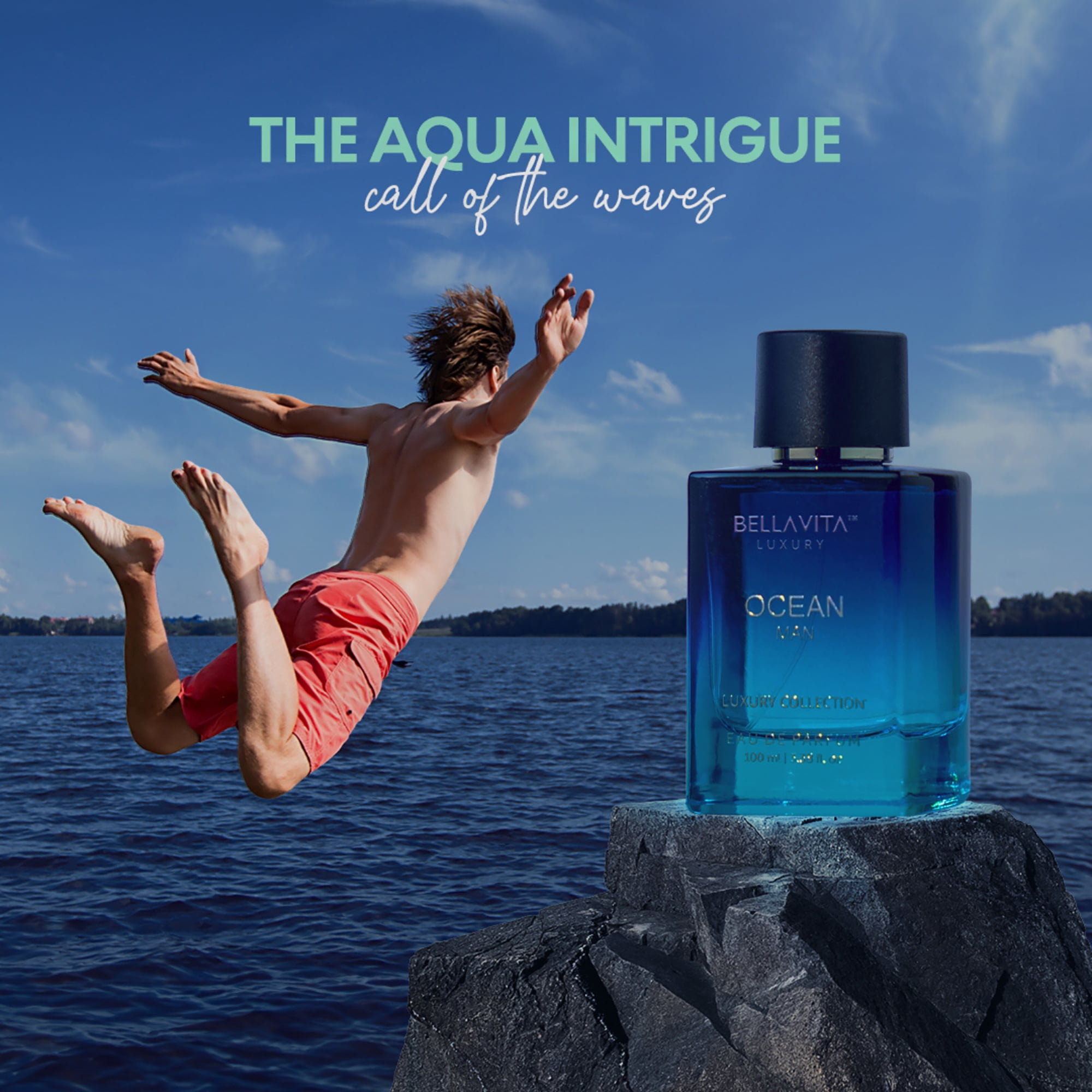 BELLAVITA OCEAN Man, Mens Cologne, 3.38 oz EDP Spray