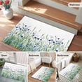 thumbnail image 5 of 2x3 Ft Entryway Area Rug, Navy Blue Wildflowers Kitchen Rug Runner Washable Floor Mat, Spring Pastoral Botanical Floral Non Slip Indoor Door Mat Throw Carpet for Bathroom Living Room Bedroom, 5 of 8