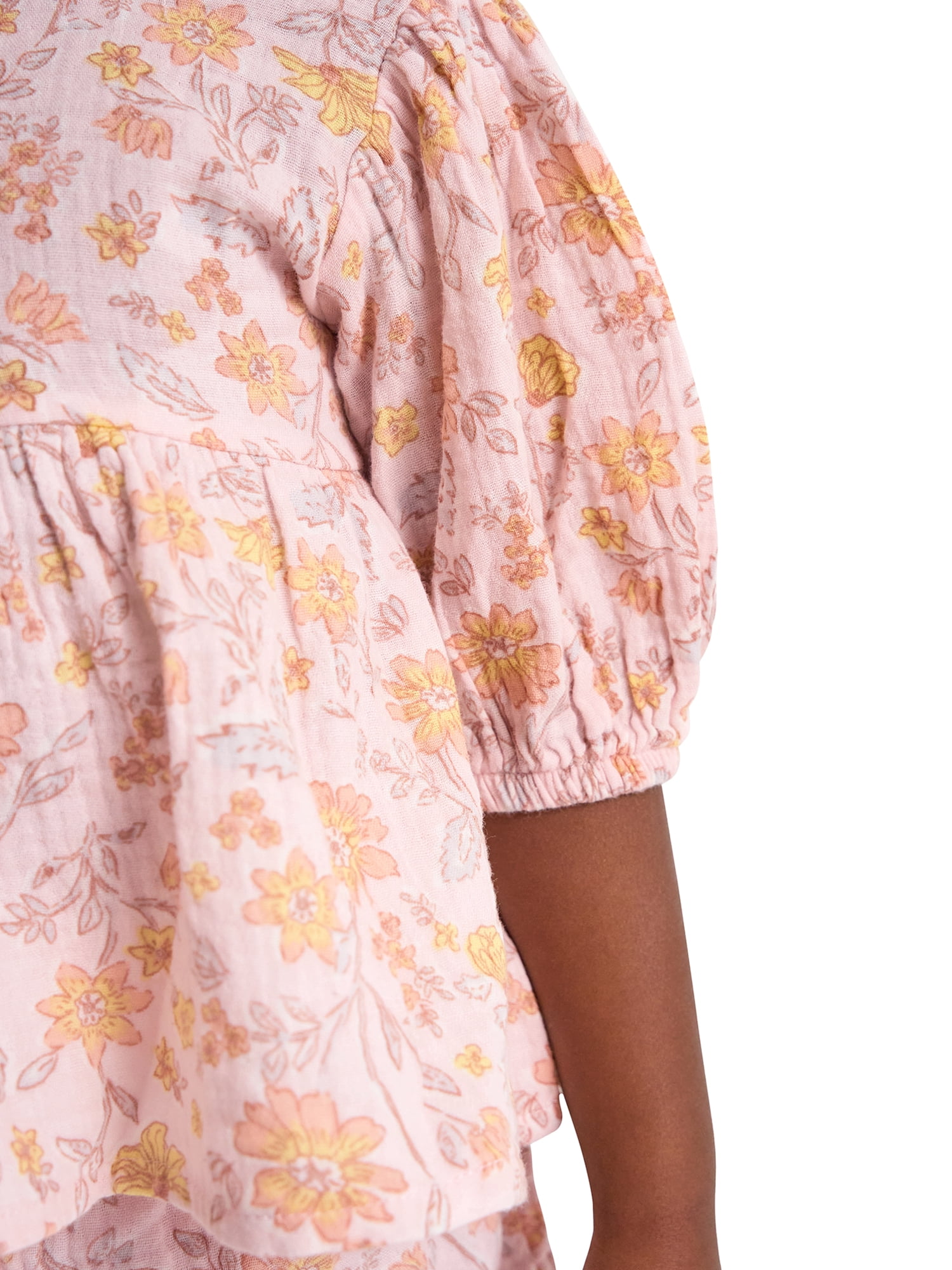 Modern Moments by Gerber Toddler Girl Top and Short Outfit Set with Crossback Detail, 2-Piece, Sizes 12 Months - 5T