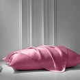 thumbnail image 2 of Cloud Fino 100% Pure Silk Satin Sheet Set 6pcs, Silk Fitted Sheet,Silk Flat Sheet&Silk Pillowcases Set !(Twin XL Dusty Pink), 2 of 5