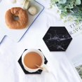 thumbnail image 3 of Geichan 8pcs Black Marble Coaster Set for Table Protection,8 Pcs Drink Coasters with Metal Holder, Home Decor, Bar Coasters, 3 of 7