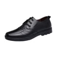 thumbnail image 4 of Zapatos de cuero para hombre, transpirables, estilo coreano, zapatos de negocios británicos para hombre, zapatos casuales de punta redonda con suela suave, zapatos de trabajo, 4 of 4