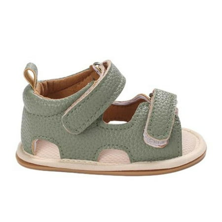 Meresysid Toddler Kids Infant Newborn Shoes Non-Slip Rubber Sole s First Walking Crib Shoes Loafers Flats Green