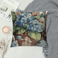 thumbnail image 2 of Chilfamy Blue Hydrangea Flower Decorative Throw Pillow Covers， Spring Summer Floral This is Us Our Life Porch Home Decor, Enjoy The Little Things Farmhouse Outdoor Sofa Couch Cushion Case 22x22in, 2 of 5