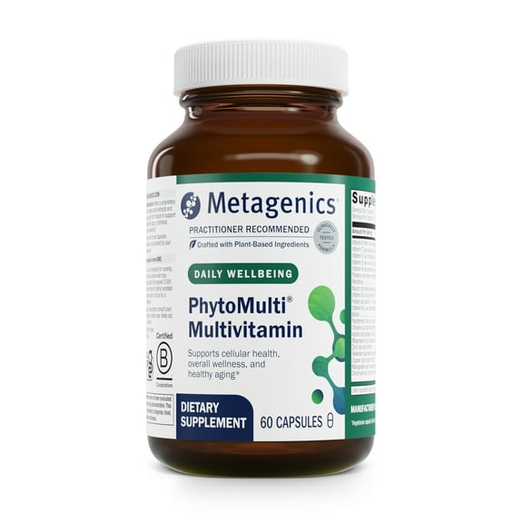 Metagenics PhytoMulti Multivitamin with Phytonutrients - Daily Multivitamin Supplement for Men & Women - with Zinc & B6 Vitamins - 60 Capsules