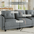 thumbnail image 4 of LLappuil Modular Sectional Sofa, Oversized Sectional Sofa with Storage, Velvet 11 Seat Sofa Couch for Living Room Gray, 4 of 8