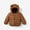 Brown, variant on PatPat Baby Coat Toddler Boys Girls Winter Jackets Stylish 3D Ear Print Outerwear Solid Hooded Coats, Dark Blue, 3-4 Years