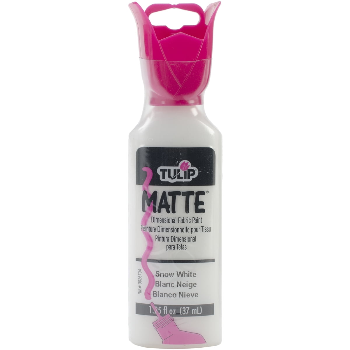 Tulip Dimensional Fabric Paint 1.25oz-Matte Snow Cap White -65000-65300