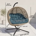 thumbnail image 3 of Outsunny Hanging Egg Chair with Stand, Foldable Basket Swing Chair, 3 of 10