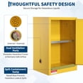 thumbnail image 4 of cm de Alturaazardous Almacenamiento Cabinets Flammable Gabinete Cold-Rolled Steel Flammable Liquid Almacenamiento Gabinete Auto Closing Puerta para Industrial Use Flammable Seguridad Gabinete..., 4 of 7