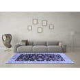 thumbnail image 3 of Ahgly Company Indoor Square Oriental Blue Traditional Area Rugs, 6' Square, 3 of 4