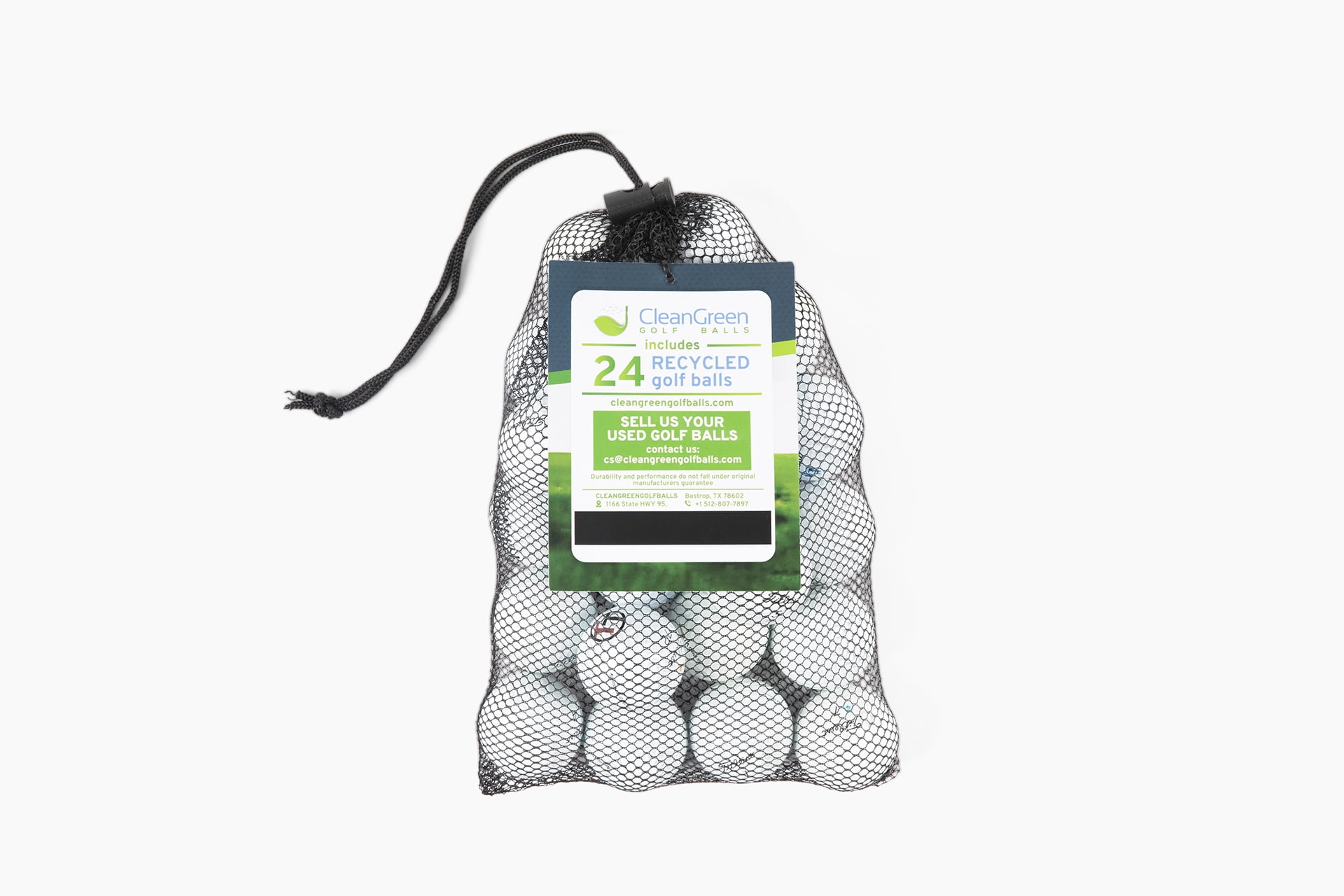 Clean Green Golf Balls 24 Recycled Titleist Pro V1 White Mix