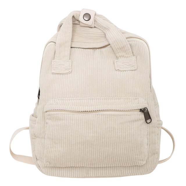 Bolso Mano Diario para Mujer Pana Con Múltiples Bolsillos para Exteriores (blanco)