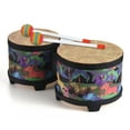 Percussion Instrument,2 Drum Musical Birthday Floor Drums Percussion 5