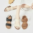 thumbnail image 7 of Ataiwee Women's Flat Slide Sandals - Casual Adjustable Elastic Strappy Double Bands Summer Flat Sandals., 7 of 7
